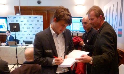 Claus Gamborg with Magnus Carlsen year 2013.
