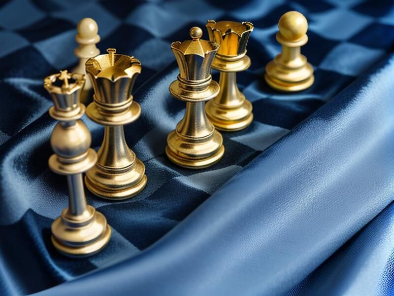 Gold Pieces on Blue MIC